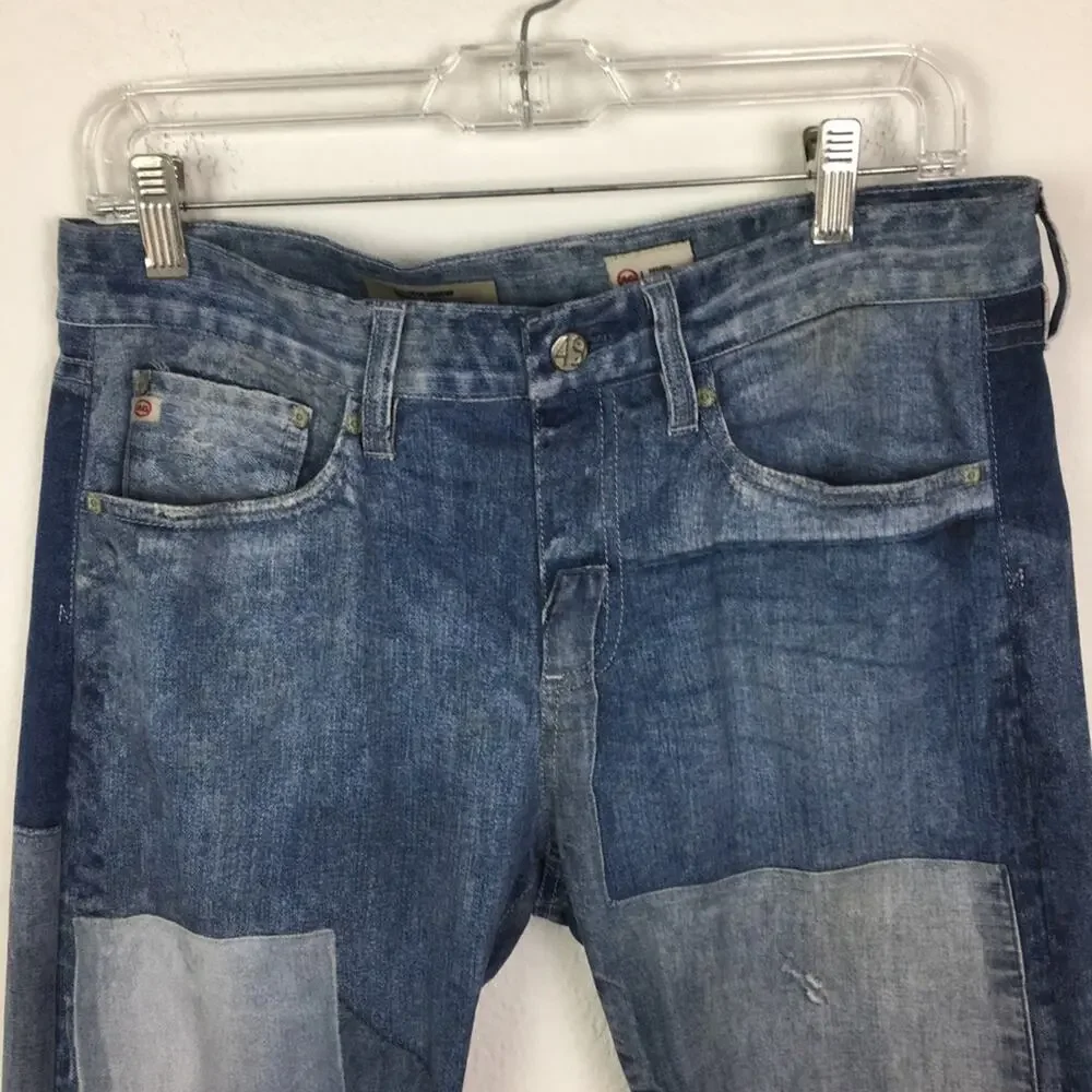 AG The Drew Blue  Straight Leg Boyfriend Printed Denim 28 - Picture 11 of 11